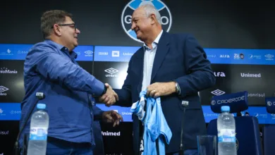 Apresentação de Luiz Felipe Scolari, o Felipão. Novo coordenador técnico do Grêmio em 2025 - Foto Lucas Uebel/Grêmio