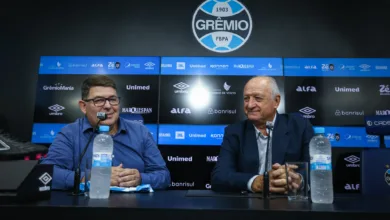 Apresentação de Luiz Felipe Scolari, o Felipão. Novo coordenador técnico do Grêmio em 2025 - Foto Lucas Uebel/Grêmio