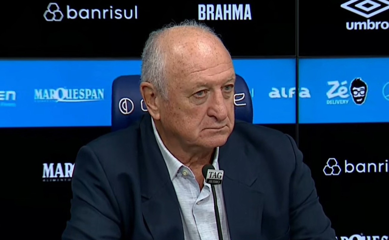 Apresentação de Luiz Felipe Scolari, o Felipão. Novo coordenador técnico do Grêmio em 2025 - Foto YouTube/Grêmio