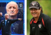 Felipão do Grêmio e Murici Ramalho do São Paulo