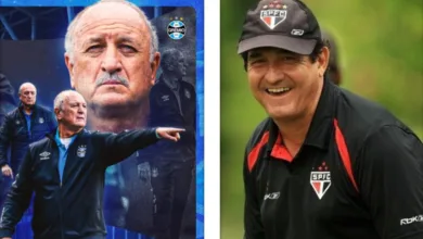 Felipão do Grêmio e Murici Ramalho do São Paulo