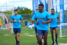 O zagueiro Jemerson em um dos recentes treinamentos do Grêmio - Foto: Cristiano Oliveski/Grêmio
