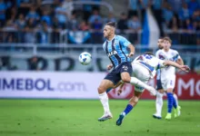 Martin Braithwaite em Grêmio x Godoy Cruz