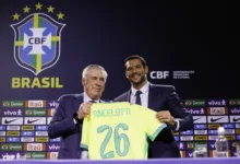 Apresentação de Ancelotti como novo treinador da Seleção Brasileira.