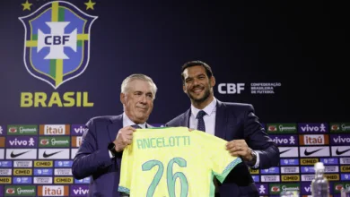 Apresentação de Ancelotti como novo treinador da Seleção Brasileira.