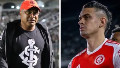 Roger Machado e Borré no Inter
