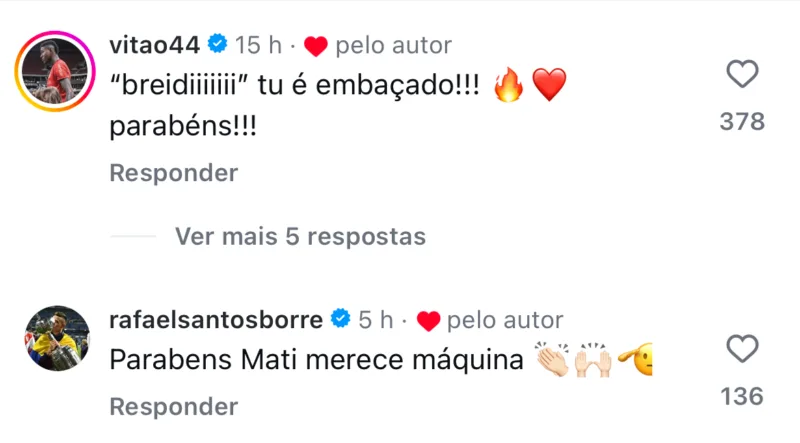 Borré se manifesta após vitória do Inter com gol de Ricardo Mathias: "Merece"