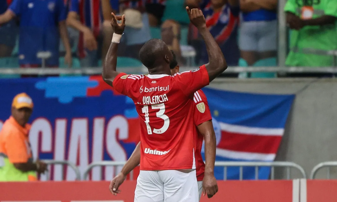 Enner Valencia vira esperança solitária no ataque do Inter na Libertadores Enner Valencia pelo Inter Bahia x Internacional - Conmebol Libertadores - 03/04/2025