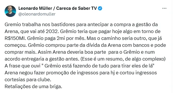 Grêmio perde a paciência e volta a "fazer de tudo" para conseguir comprar a Arena