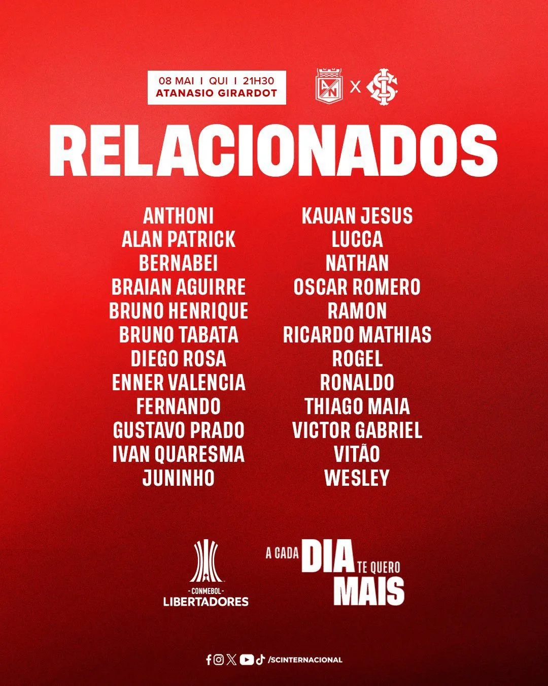 Enner Valencia vira esperança solitária no ataque do Inter na Libertadores Atlético Nacional x Inter - Libertadores