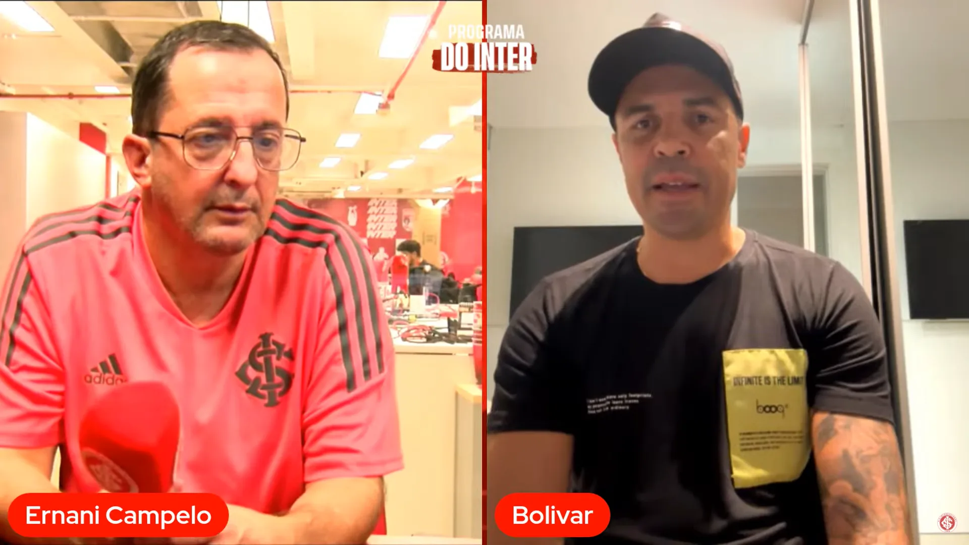 Ernane Campelo e Bolivar comentam sobre o Inter e contam histórias da bola antes de confronto contra o Nacional, válido pela 5ª rodada da fase de grupos da Libertadores 2025