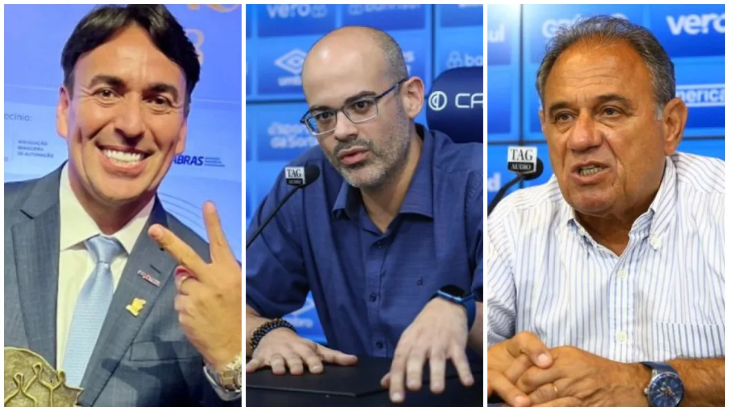 Enquete de jornalista indica preferência da torcida do Grêmio entre três candidatos Grêmio