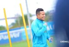 Marlon, jogador do Grêmio, em entrevista para os canais oficias do clube, no CT Hélio Dourado