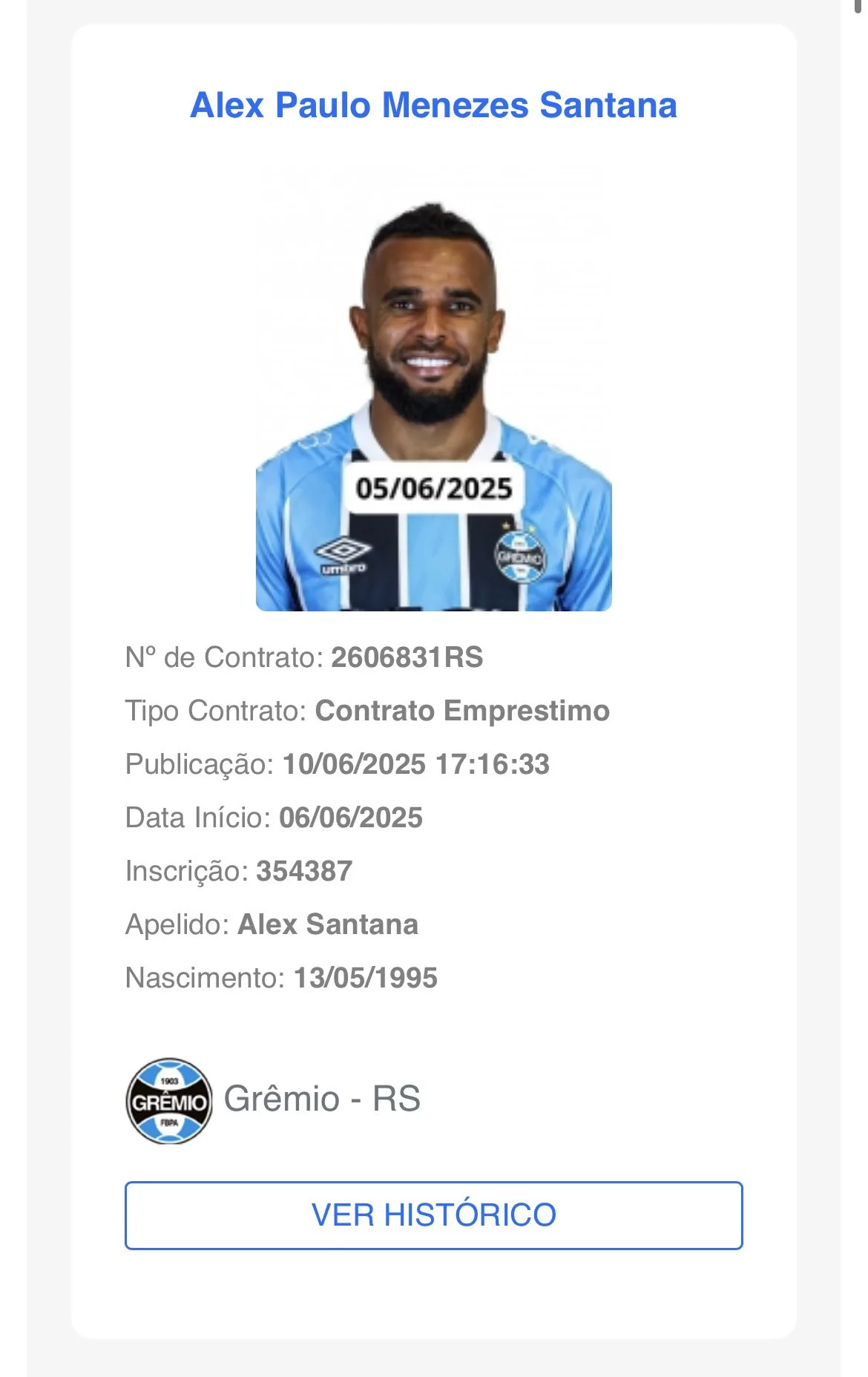 Familiares e conversa com 2 jogadores: as primeiras palavras de Alex Santana no Grêmio Novo jogador do Grêmio, Alex Santana, no BID da CBF