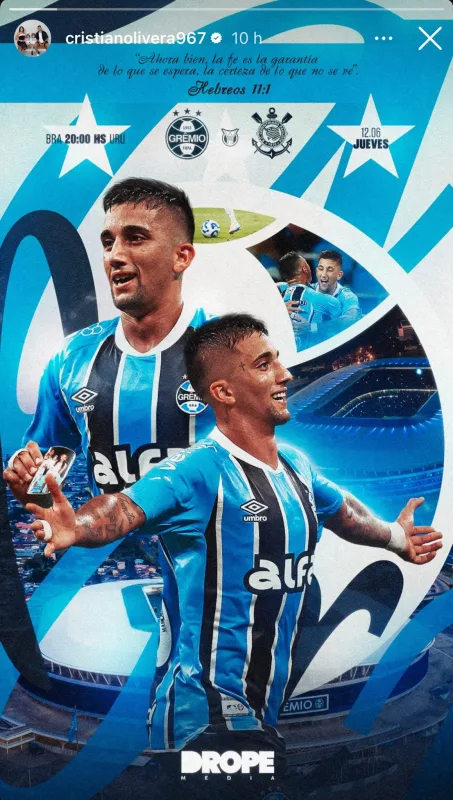 Na web, Olivera encerra mistério antes do duelo entre Grêmio x Corinthians