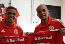 Taison e D'Alessandro, juntos no Inter