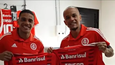 Taison e D'Alessandro, juntos no Inter