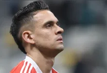 Rafael Borré, jogador do Inter contra o Atlético-MG em Belo Horizonte