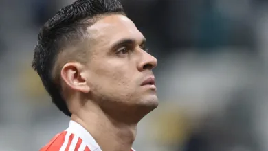 Rafael Borré, jogador do Inter contra o Atlético-MG em Belo Horizonte