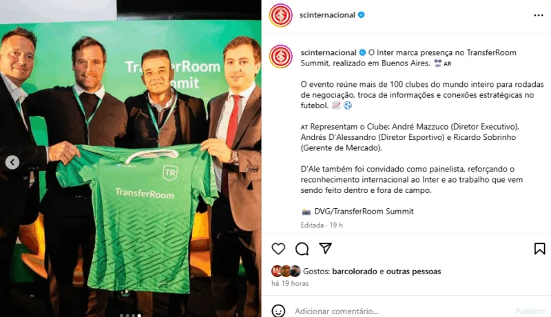 Inter explica participação de D'Alessandro em evento fora do Brasil