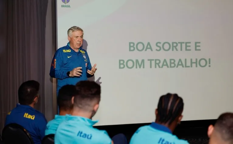 Com ex-atletas de Inter e Grêmio, veja a provável escalação do Brasil na estreia de Ancelotti Ancelotti