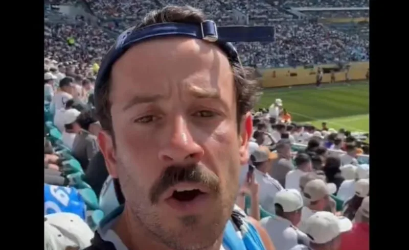 Em vídeo, Duda Garbi grita na arquibancada em jogo do Real Madrid: "Pênalti no Ramiro" Duda Garbi falando do Grêmio no Mundial