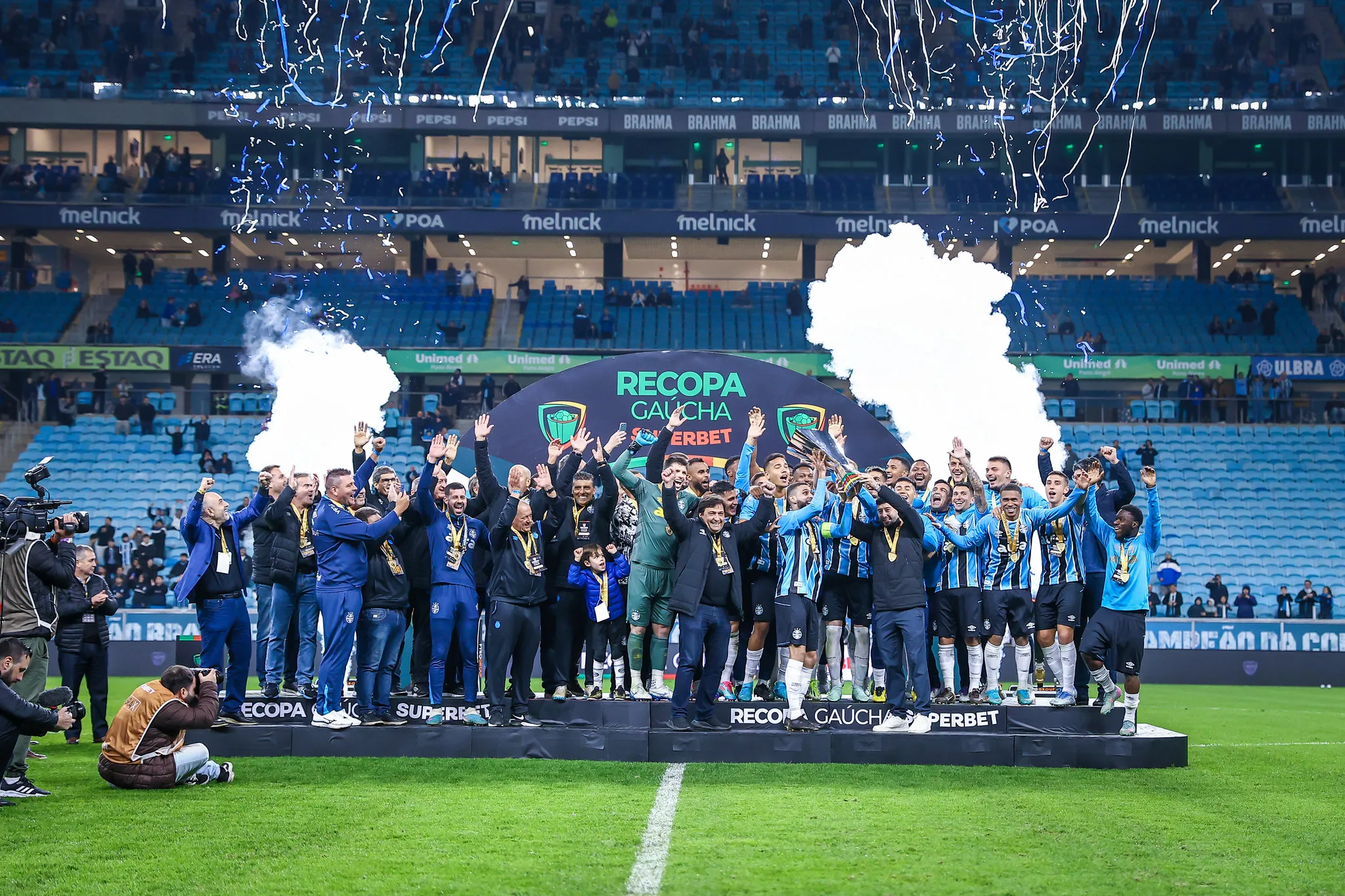 Grêmio descarta rodízio e define planejamento para Brasileirão e Sul-Americana Grêmio venceu a Recopa Gaúcha