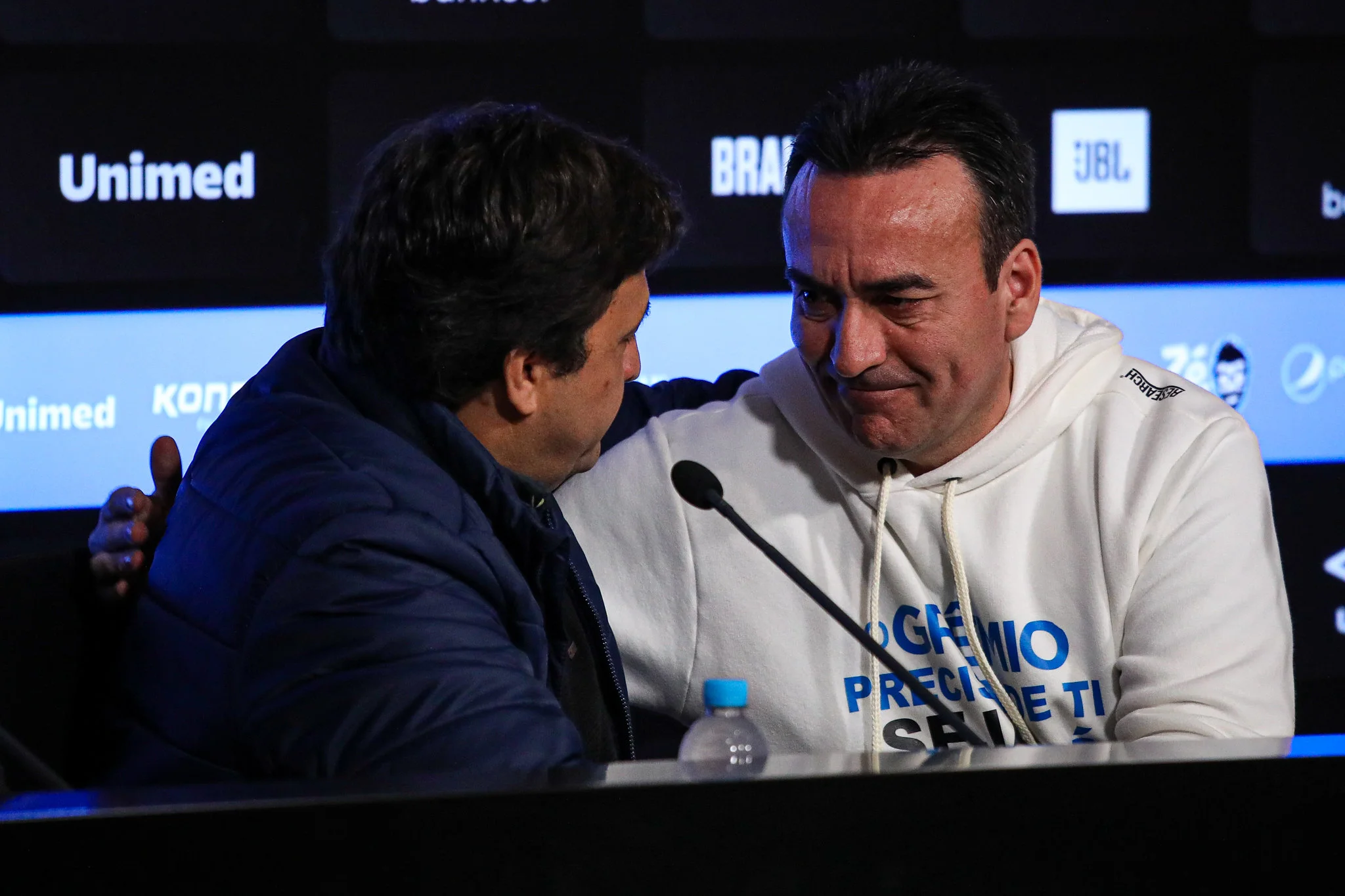 Além da doação da Arena ao Grêmio, Marques fez outra promessa importante Alberto Guerra e Marcelo Marques, anunciam a compra da Arena do Grêmio
