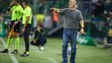 Mano Menezes vê evolução no Grêmio apesar da derrota para o Palmeiras Mano Menezes em momento do jogo do Grêmio contra o Palmeiras