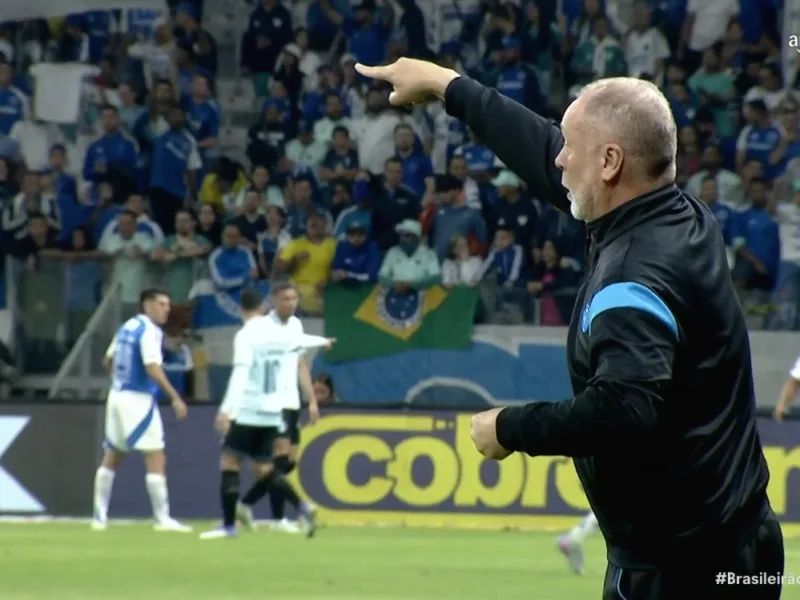 Mano Menezes na derrota do Grêmio Foto: Reprodução/Amazon Prime