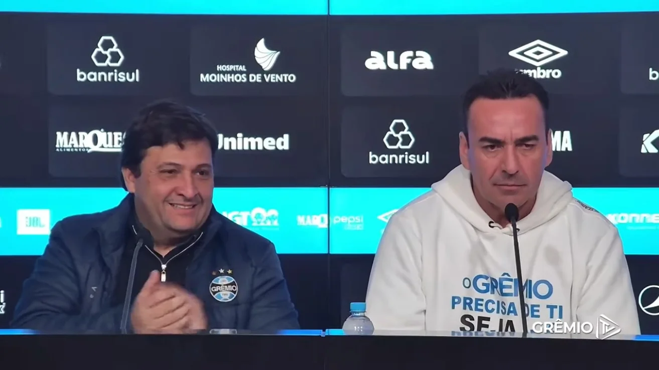 Além da doação da Arena ao Grêmio, Marques fez outra promessa importante Marcelo Marques e Alberto Guerra na Arena