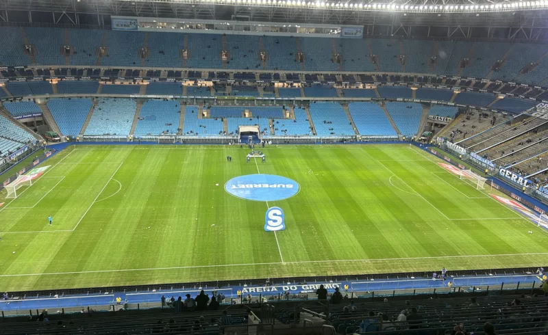 Arena do Grêmio com falhas