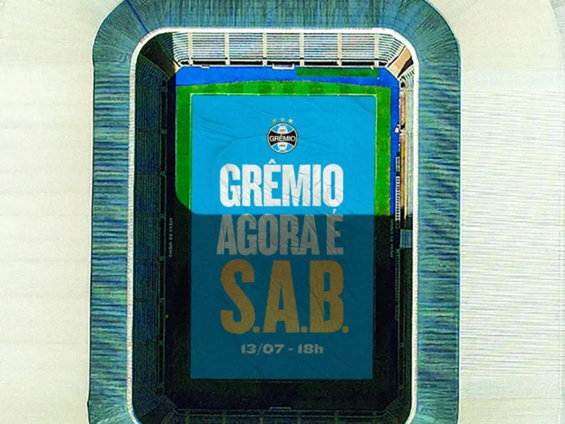 SAB? Anúncio feito pelo Grêmio na web surpreende e gera expectativa na torcida Grêmio enfrenta o Cruzeiro fora de casa neste domingo na rodada de retomada do Brasileirão.