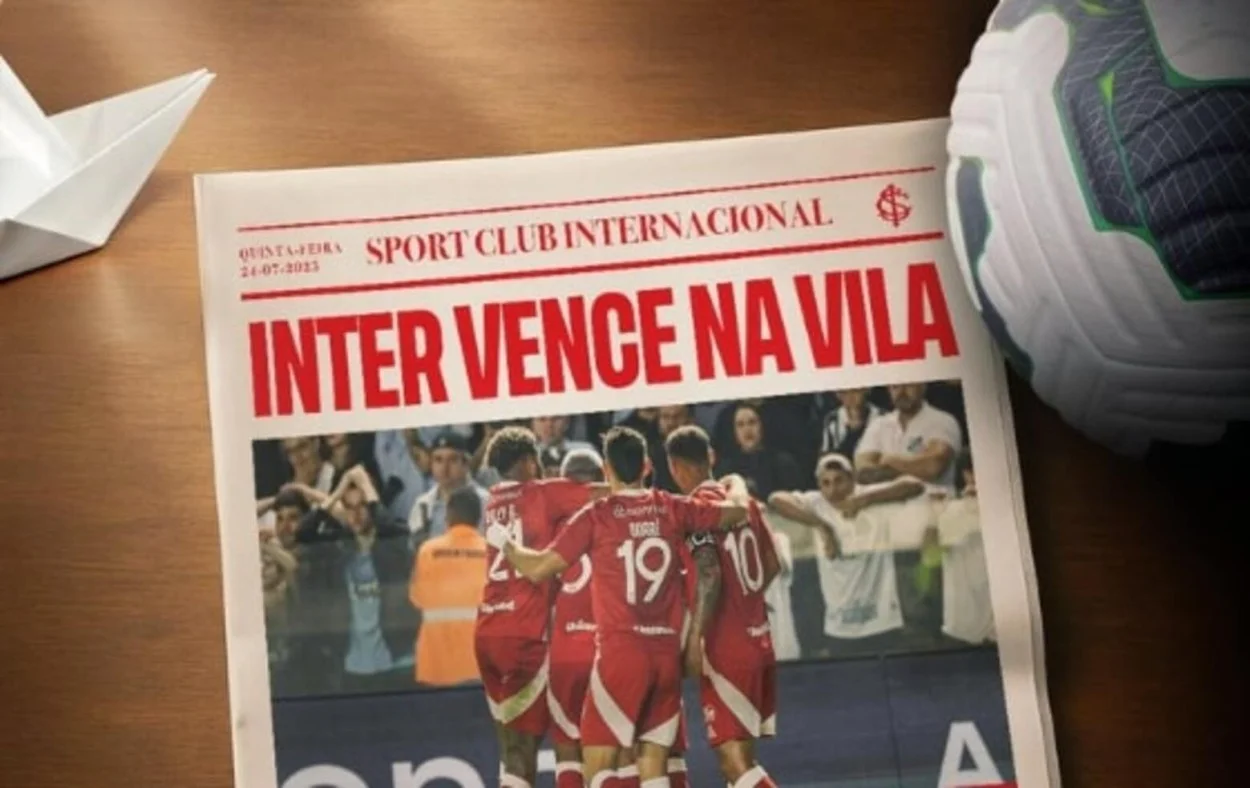 Provocou? Inter acrescenta "barco" em postagem após a vitória sobre o Santos Inter venceu o Santos