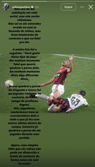 Ex-Inter, Pottker acerta Fagner em cheio e detona lateral: "Nunca fui violento, ao contrário dele" Ex-Inter, Pottker acerta Fagner em cheio e detona lateral: "Nunca fui violento, ao contrário dele" William Pottker, ex-atacante do Inter entre as temporadas de 2017 e 2020, se envolveu em polêmica com o lateral-direito Fagner.