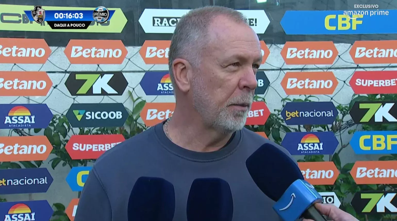 Mano Menezes em Vasco x Grêmio