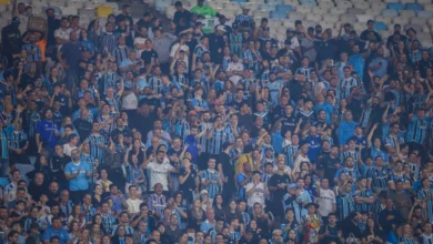 Grêmio em campo no domingo