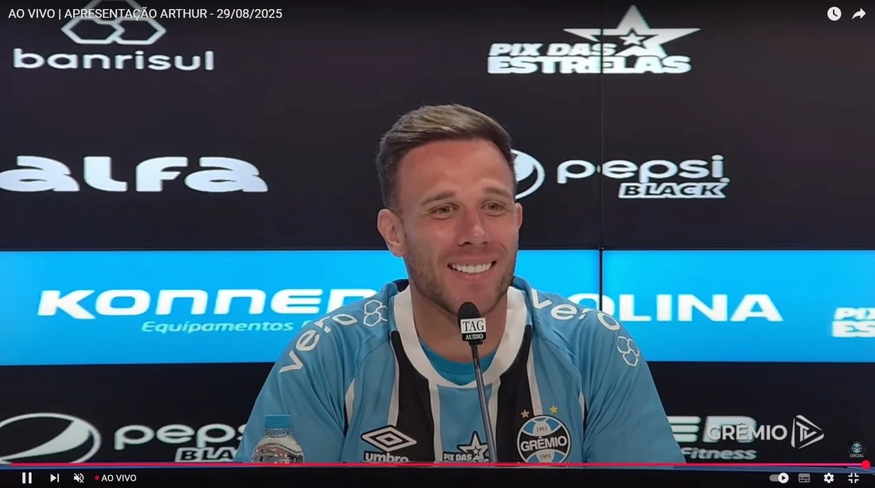 Arthur projeta liderança e mira Seleção em retorno ao Grêmio: "Conquistar com atitudes" Arthur projeta liderança e mira Seleção em retorno ao Grêmio: "Conquistar com atitudes" Arthur fala sobre liderança, Seleção Brasileira e desejo de ajudar o Grêmio dentro e fora de campo.