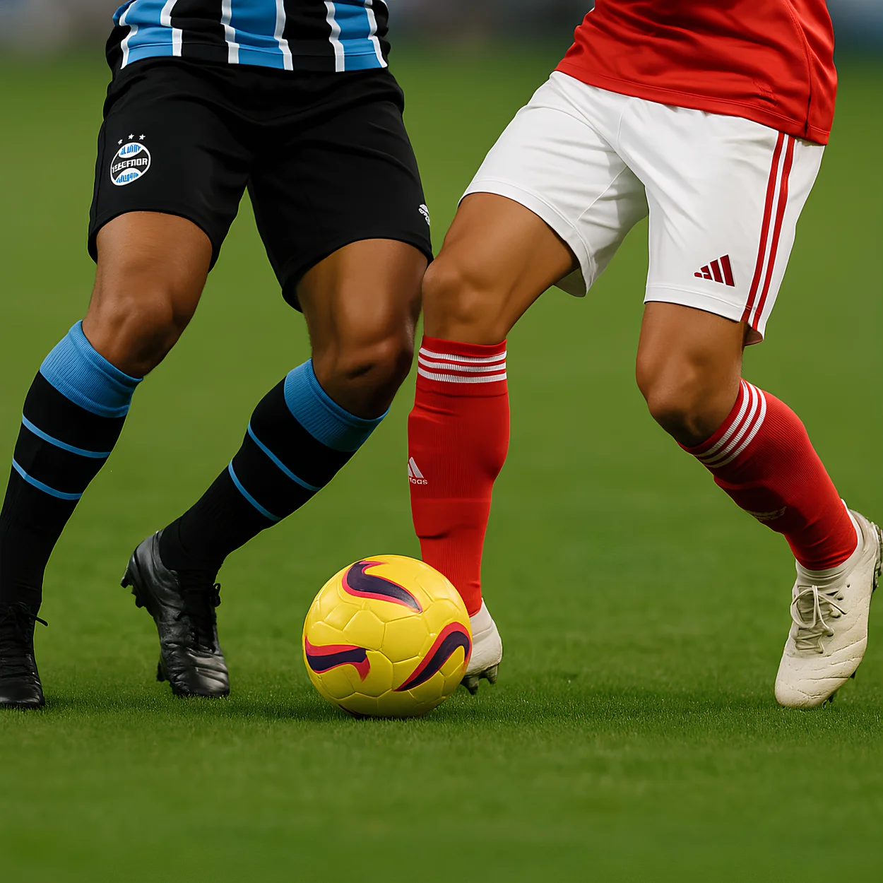 Dois jogadores disputando uma bola