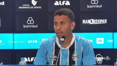 Marcos Rocha coletiva de apresentação no Grêmio