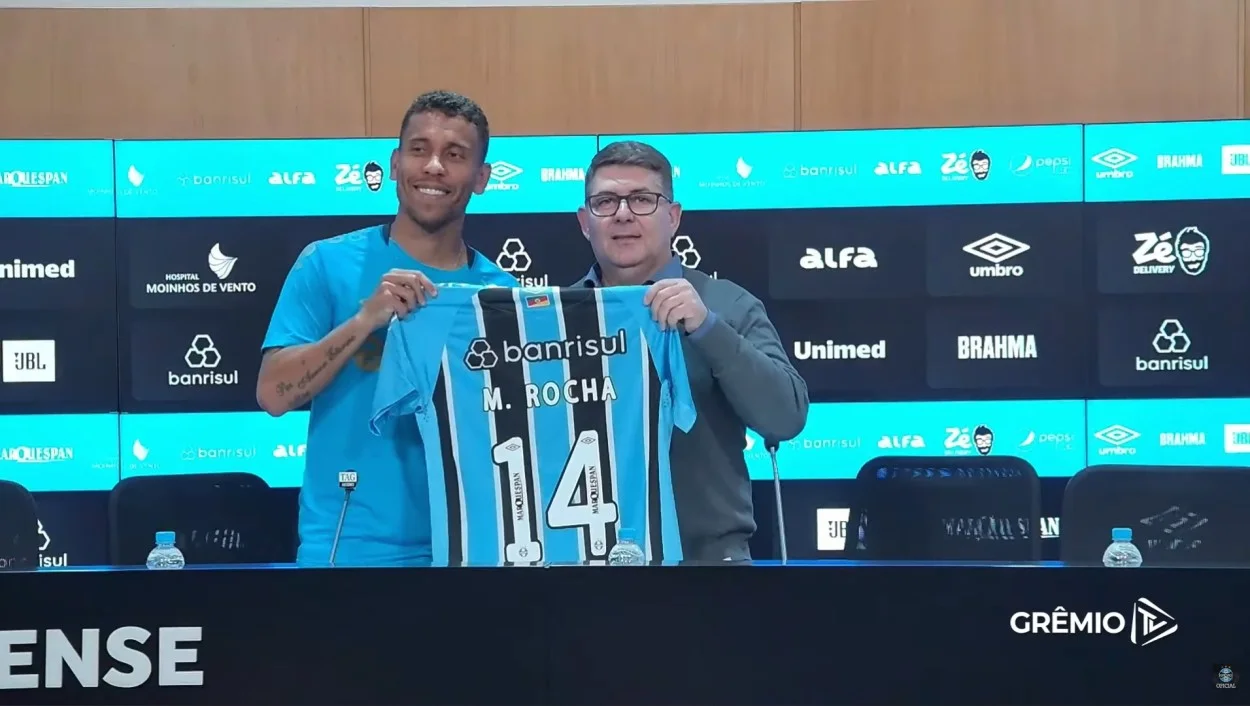 Marcos Rocha é apresentado ao Grêmio