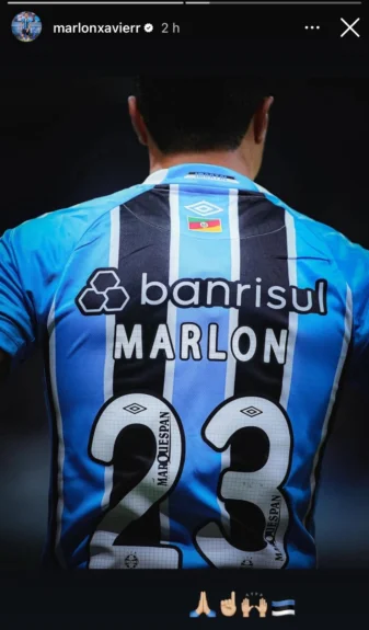Amigo vindo? Publicação de lateral do Grêmio agita torcida nas redes sociais Amigo vindo? Publicação de lateral do Grêmio agita torcida nas redes sociais Grêmio vai enfrentar o Fluminense neste sábado sem a presença do lateral-esquerdo Marlon, que está suspenso pelo terceiro amarelo.