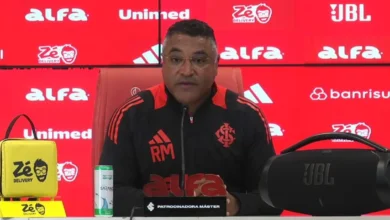 Roger Machado, treinador do Inter em coletiva de imprensa após derrota por 3x1 para o Flamengo no Brasileirão
