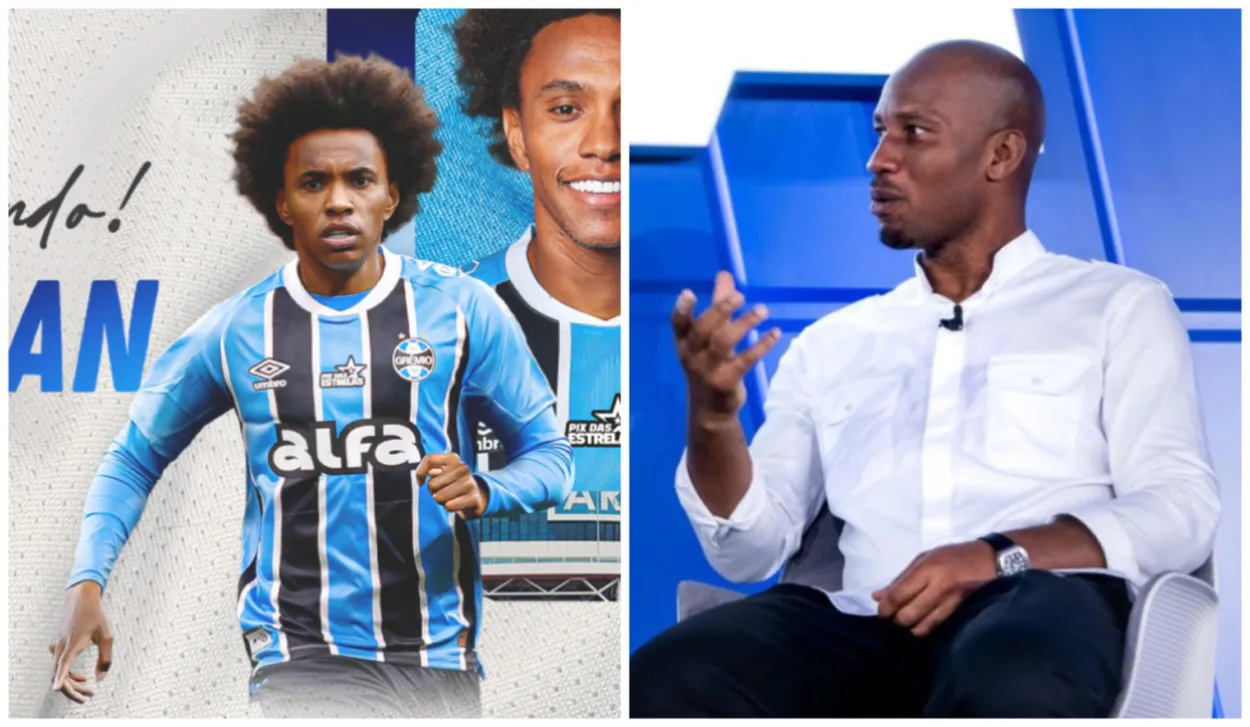 Drogba repercute anúncio oficial do Grêmio sobre Willian: "Feliz por você" Willian é do Grêmio
