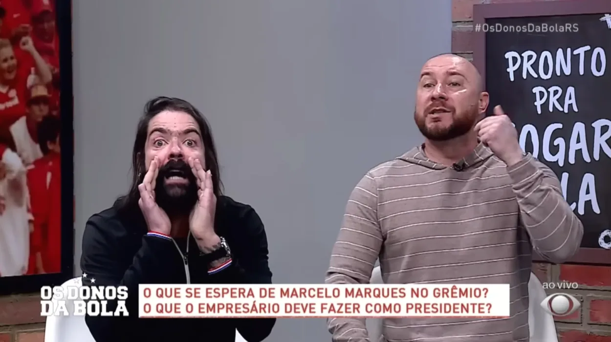 Ernst "abandona" programa após ser acusado de inveja de Marcelo Marques no Grêmio Grêmio de Marcelo Marques