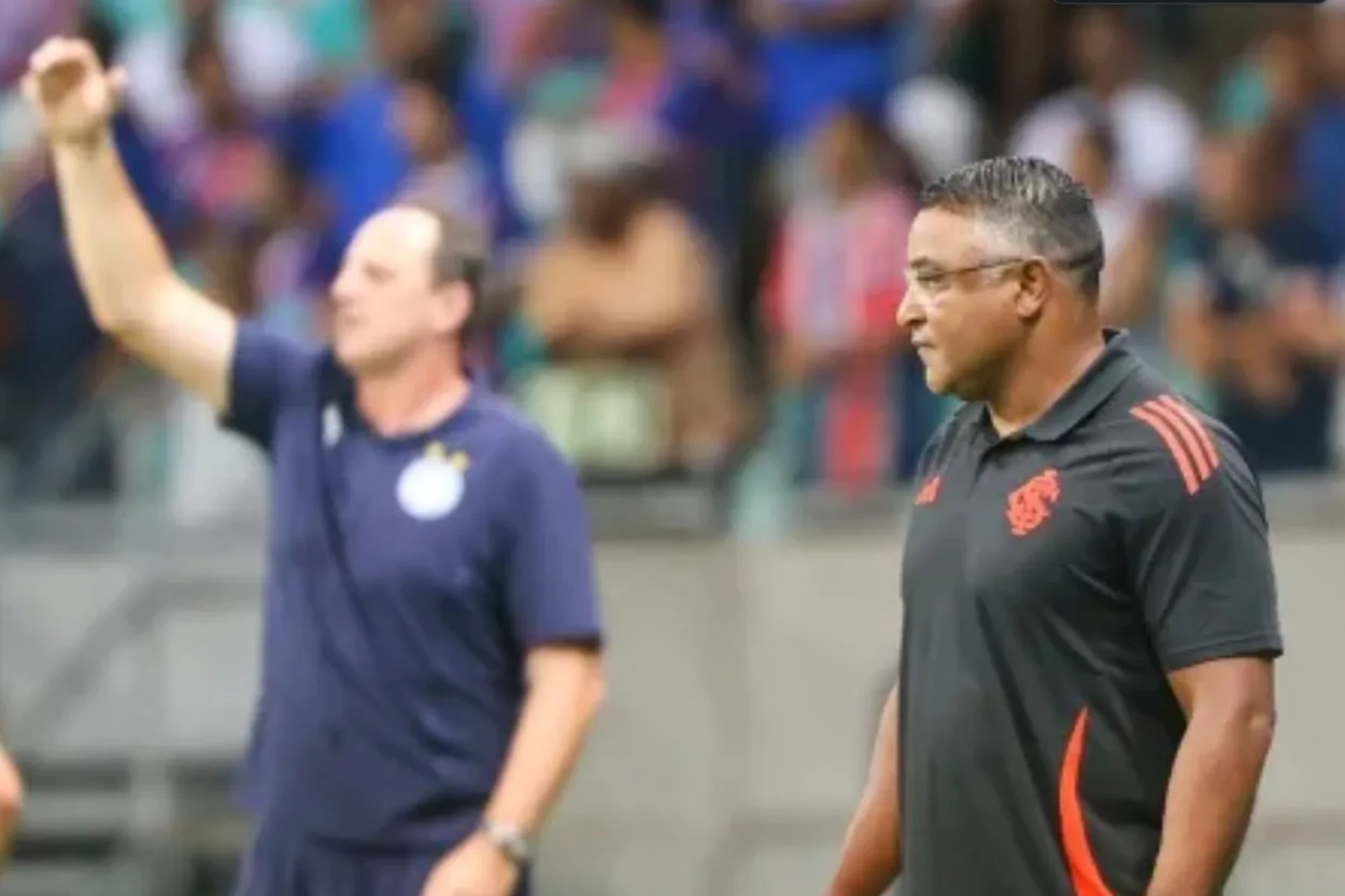 CBF confirma Bahia x Inter para outubro em meio à reta final do Brasileirão Rogério Ceni e Roger Machado (Bahia x Inter)