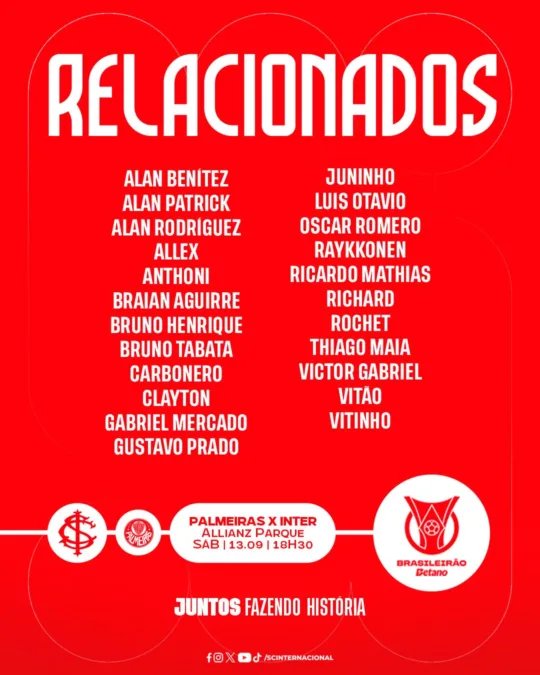 Inter celebra retorno de Gabriel Mercado, mas "guarda" jogador contra o Palmeiras