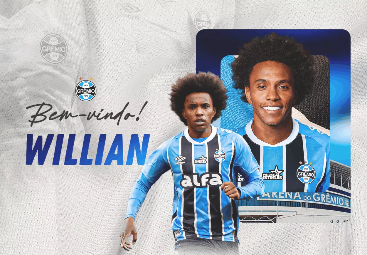 Grêmio anuncia oficialmente a chegada de Willian e explica contrato assinado com o jogador Willian chega ao Grêmio para ser reforço