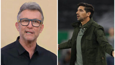 Neto diz que Abel aprendeu a amar o Palmeiras: "Maior treinador que vi na vida" Neto e Abel Ferreira