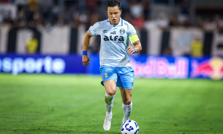 Marlon cita o Inter em segunda entrevista após derrota do Grêmio: "Equipe com mais pênaltis" Marlon pelo Grêmio